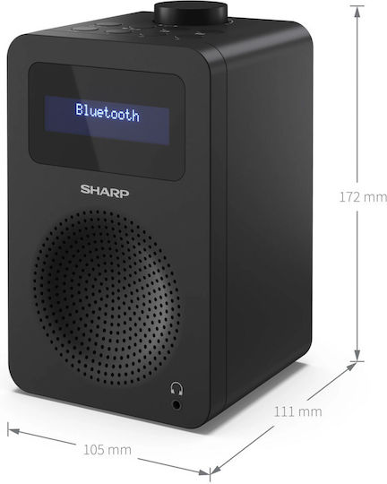 Sharp Tokyo Επιτραπέζιο Ραδιόφωνο Ρεύματος DAB+ με Bluetooth Μαύρο