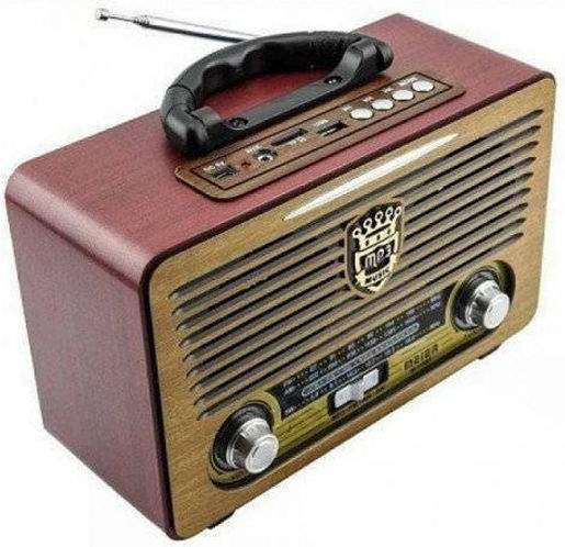 M-115BT Retro Tragbares Radio mit USB Braun