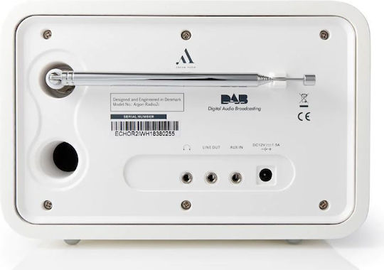 Argon Audio 2i Φορητό Ραδιόφωνο DAB+ με Bluetooth Λευκό