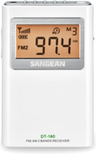 Sangean DT-160 Ραδιοφωνάκι Μπαταρίας Λευκό