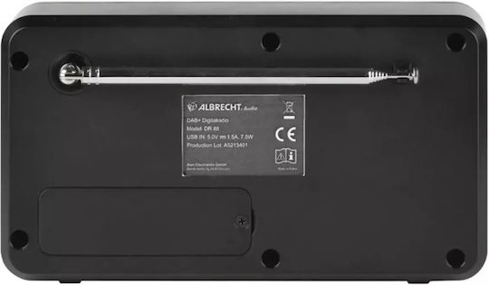 Albrecht DR 86 Портативно Радио Акумулаторно DAB+ с USB Черно