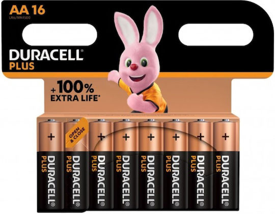 Duracell Plus Power Αλκαλικές Μπαταρίες AA 1.5V 16τμχ