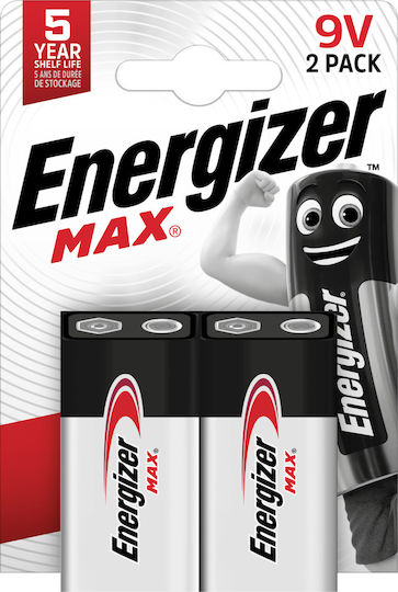 Energizer Max Αλκαλικές Μπαταρίες 9V 2τμχ