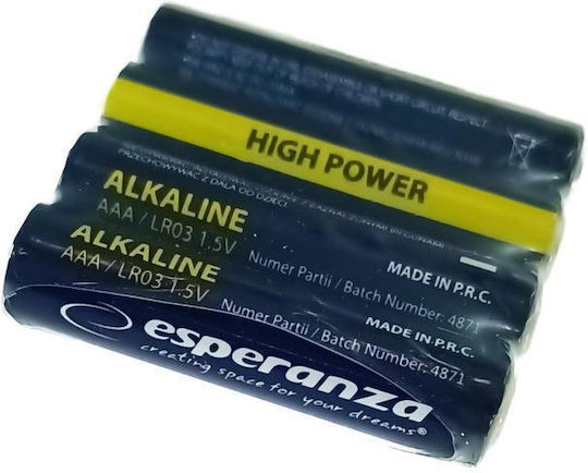 Esperanza Αλκαλικές Μπαταρίες AAA 1.5V 4τμχ