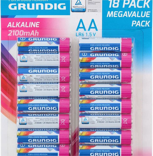 Grundig Αλκαλικές Μπαταρίες AA 1.5V 18τμχ