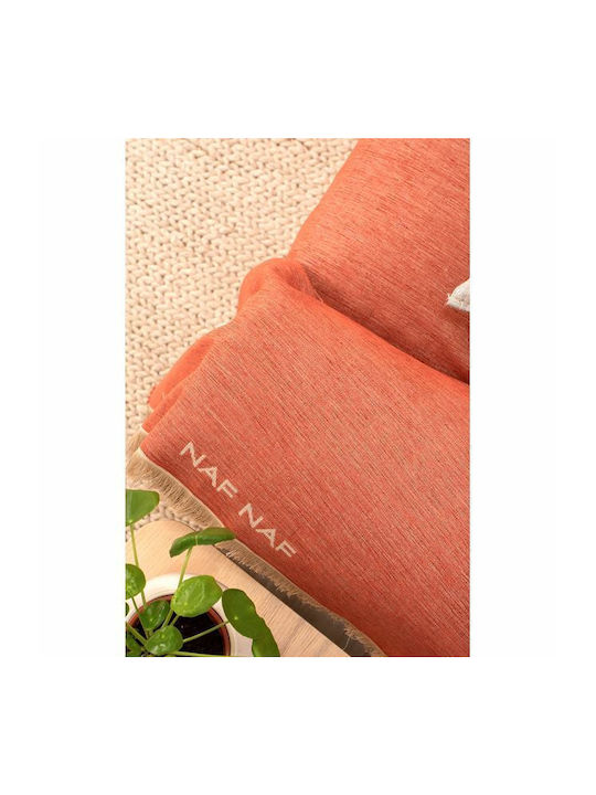 Naf Naf Highline Sofa Throw Chenille 180x250cm Orange 7933-180 x 250