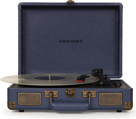 Crosley Cruiser Deluxe CR8005F-NV4 Βαλιτσάκι Πικάπ με Προενίσχυση και Ενσωματωμένα Ηχεία Μπλε