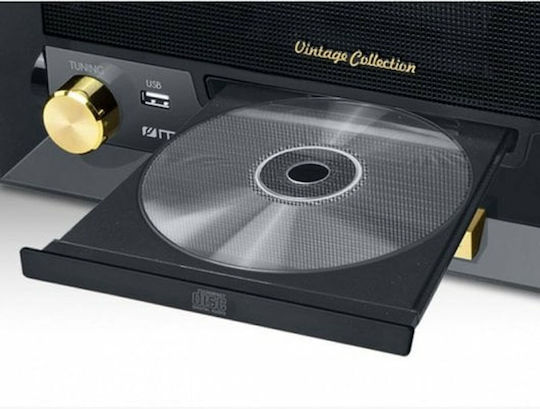 Muse MT-112 W Turntables with Preamp and Built-in Speakers Black