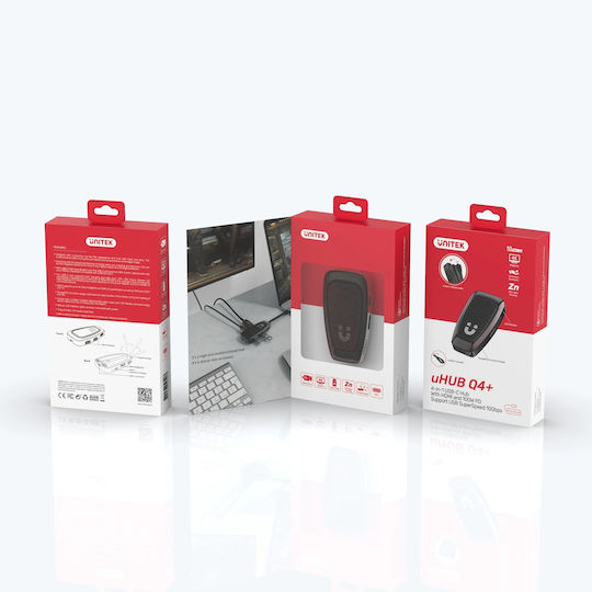 Unitek USB-C Docking Station με HDMI 4K PD Γκρι (D1053A)