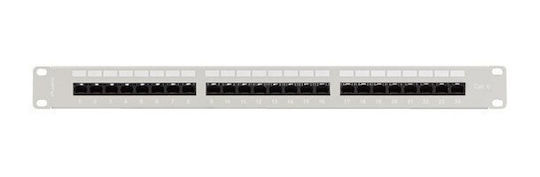 Lanberg Patch Panel for Rack 1U 19" with 24 Ports Gray