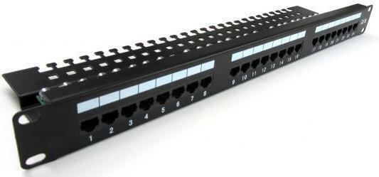 Digitus Cat Patch Panel Shielded for Rack 1U 19 50 Sockets cat5e Black
