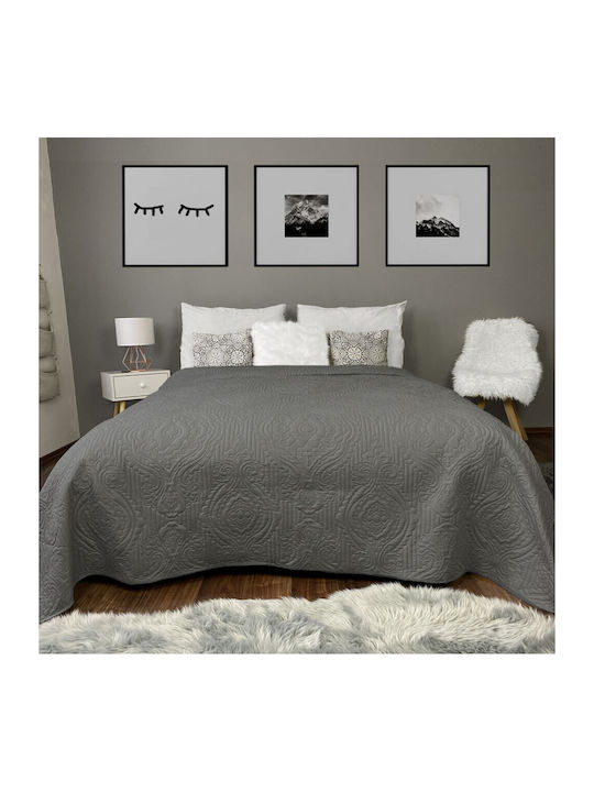 Homelevel Κουβερλί Υπέρδιπλο από Πολυεστέρα Gray 220x240cm