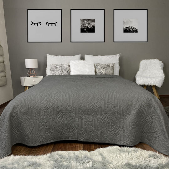 Homelevel Κουβερλί Υπέρδιπλο από Πολυεστέρα Gray 220x240cm