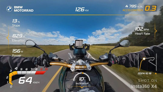 Insta360 X4 Action Camera 8K 360° Capture Underwater with Touch Screen 2.5" and Wi-Fi Black