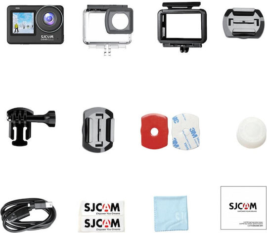 SJCAM SJ10 Pro Action Camera 4K Ultra HD Υποβρύχια Standard και Wi-Fi Μαύρη