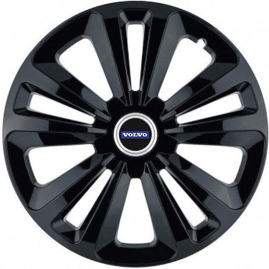 Σετ Τάσια Αυτοκινήτου με Σήμα Volvo 4τμχ 14" Πορτοκαλί
