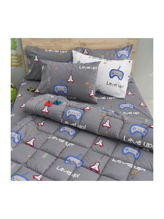 Charalambidis Textiles Kids Pillowcase Set 52x72cm Grey