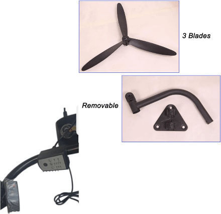 Commercial Wall-mounted Fan with Remote Control 130W 65cm with Remote Control 68199725