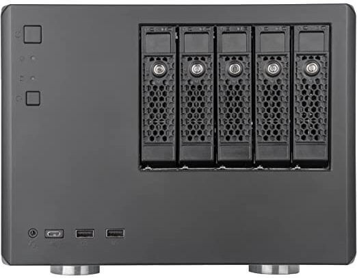 Silverstone CS351 Case for 4 Hard Drives 2.5" / 3.5" SATA III with Connection USB 3.0 Type-C