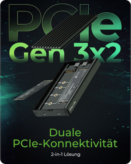 Icy Box External Case for Hard Drive M.2 SATA III with Connection Type-C