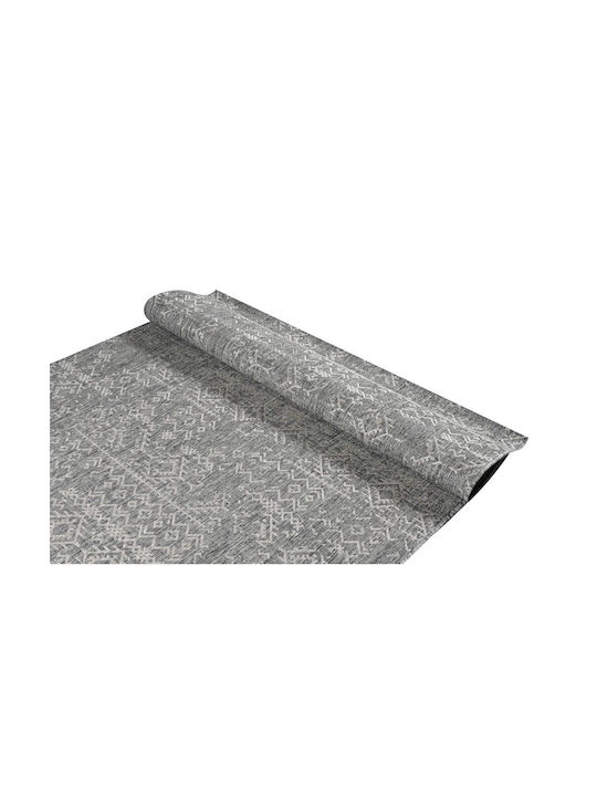 Bedroom Rug Set 3 Pieces Wicker Bali Rainbow 1178 Gray Polcarpet