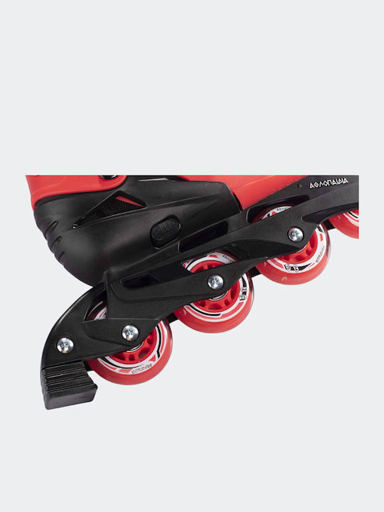 3K Medical Line S.A. Inline Αυξομειούμενα Rollers Κόκκινα Παιδικά