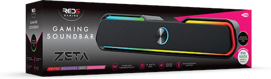 RED5 ZETA Computerlautsprecher mit RGB-Beleuchtung und Bluetooth Leistung 10W in Schwarz Farbe