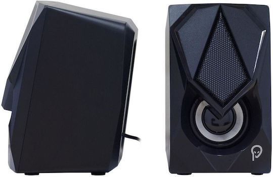 Spacer Storm Computerlautsprecher 2.0 mit Leistung 6W in Schwarz Farbe