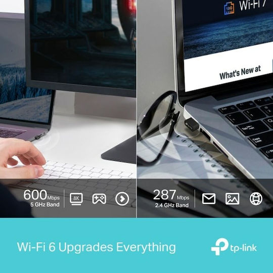 Tp-link Archer Tx10ub Nano мрежов адаптер 900mbps безжичен Ax USB 2.0 1x вътрешна антена