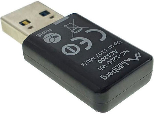 Lanberg NC-1200-WI Αντάπτορας Δικτύου USB με Ασύρματη Σύνδεση Wi-Fi 1200Mbps
