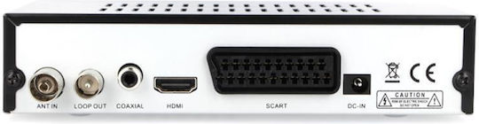 Digitalbox HDT-1000 T2 H.265 Ψηφιακός Δέκτης Mpeg-4 HD (720p) με Λειτουργία PVR (Εγγραφή σε USB) Σύνδεσεις SCART / HDMI / USB