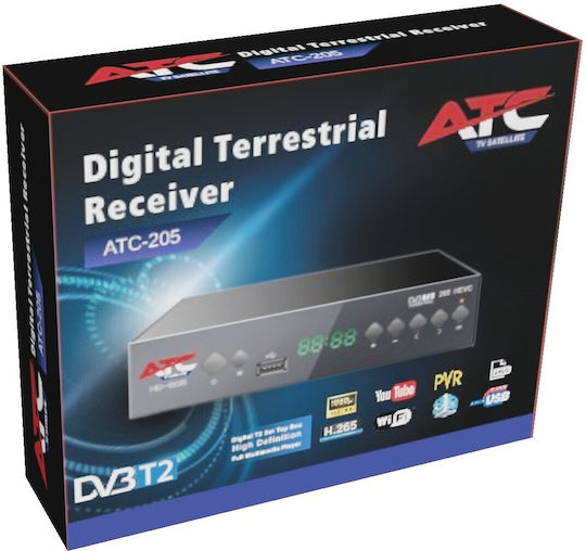 ATC HD-205 03.007.0037 Ψηφιακός Δέκτης Mpeg-4 Full HD (1080p) Σύνδεση USB