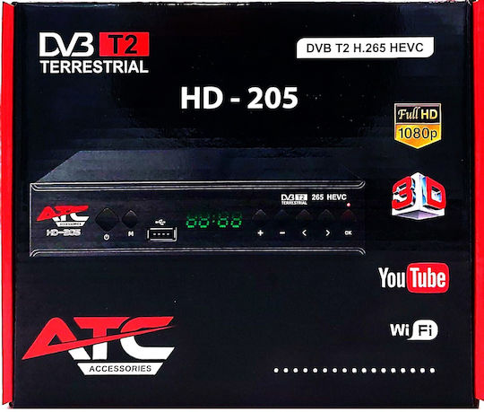 ATC HD-205 03.007.0037 Ψηφιακός Δέκτης Mpeg-4 Full HD (1080p) Σύνδεση USB
