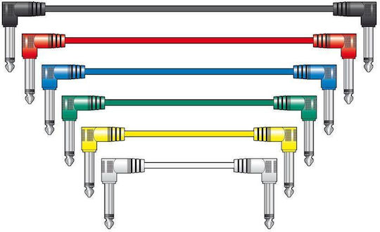Chord Cable 6.3mm male - 6.3mm male 0.5m 6τμχ (PATCH050CL)