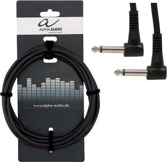 Alpha Audio Basic Line Кабел 6,3 мм мъжки - 6,3 мм мъжки 0.6м Черен (190.355)