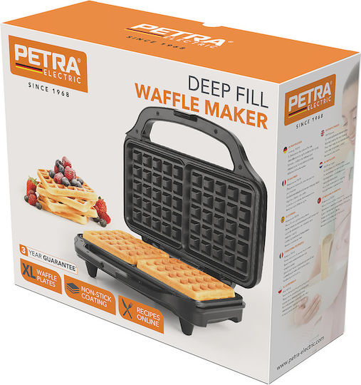 Petra Гофретник 2 Места Xl Черен 900w Deep Fill