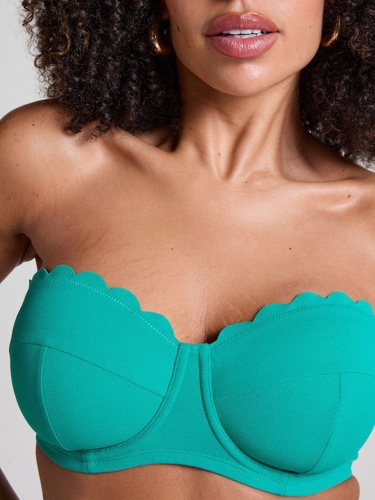 Strapless Bikini Top Πράσινο