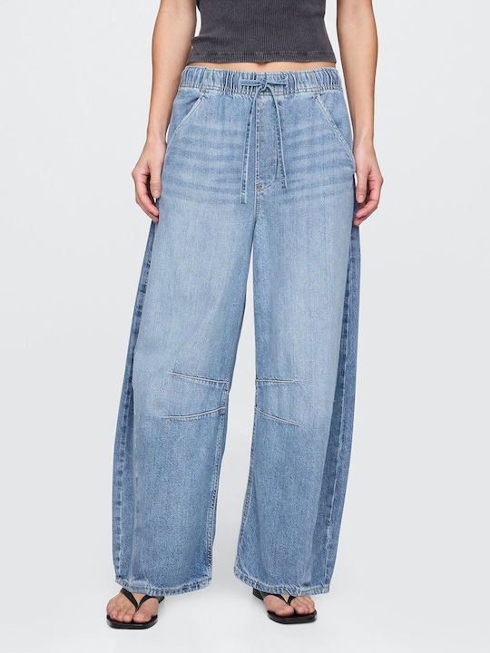 Damenjeans Mittelhohe Taille in Konischer Linie Medium Wash