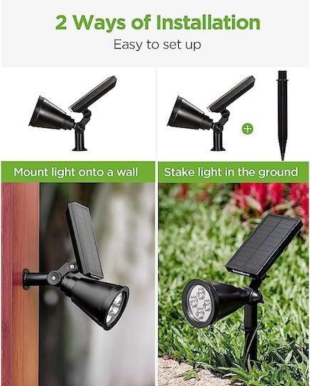 Lampa Montat pe perete Lampă Solară 1W 400lm cu Alb Natural Lumină IP65 4bucx100buccm