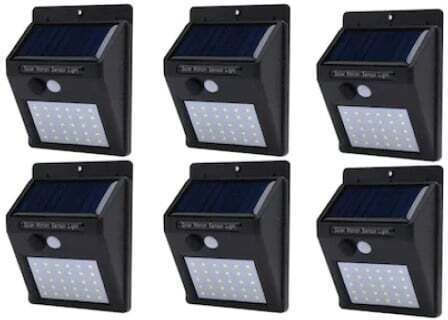 Set 6 Lămpi Solare 0.55W cu Senzor de Mișcare IP65 12.4bucx9.5bucx4.7buccm