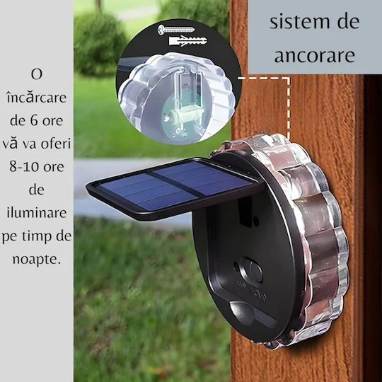Lampa Montat pe perete Lampă Solară 2W 1400lm cu Senzor de Mișcare IP65