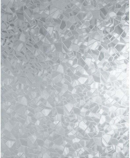 Self-adhesive Window Film Geometric Shapes Pattern Size 45 X 300 Cm Easy To Apply Maintain Gray Transparent