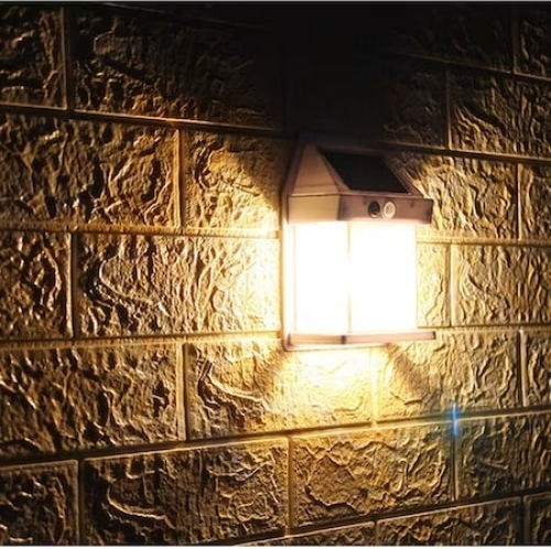 Lampa Montat pe perete Lampă Solară 3W 1300lm cu Senzor de Mișcare IP65