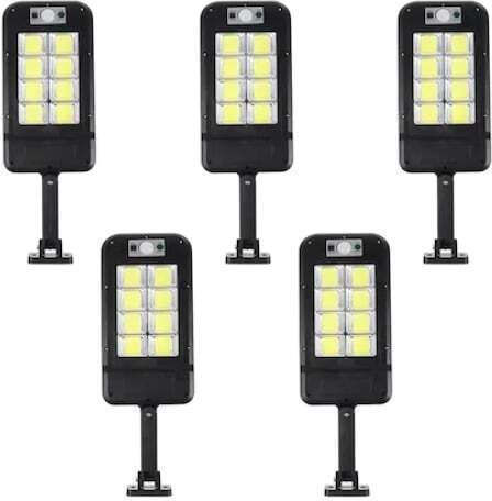 Set of 5 Solar Lights with Motion Sensor and Remote Control IP65