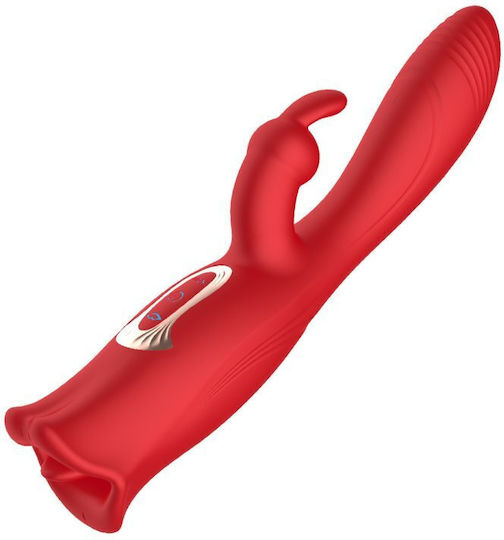 Kinksters 3-in-1 Pleasure Vibrator Kaninchen Rot