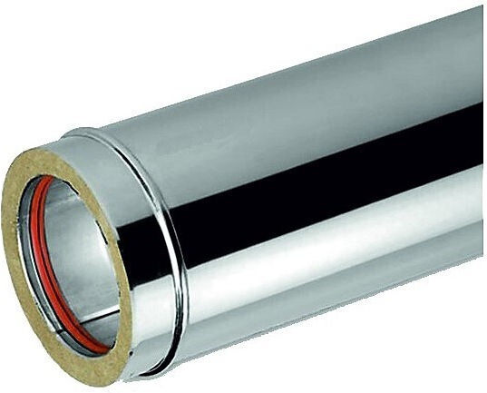 Silicone Gasket 200°C Double Wall Stainless Steel Chimney Pipe Diameter 230-300 Airduct Hellas