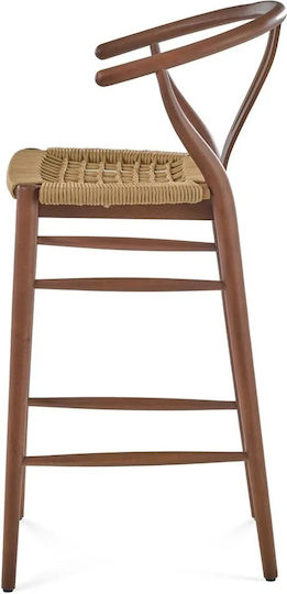 Скамейка Бар Jason Дърво Въже 52x44xh.107см Casa Vogue