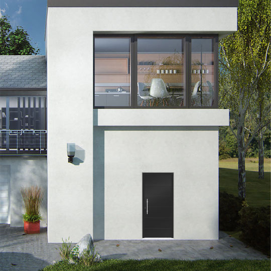 Armored Aluminum Door Pressed Design L 110 Kataskevastiki Armored Aluminum Door Pressed Design L 110 Kataskevastiki