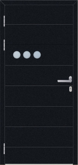 Armored Aluminum Door Pressed Design L 161 Kataskevastiki