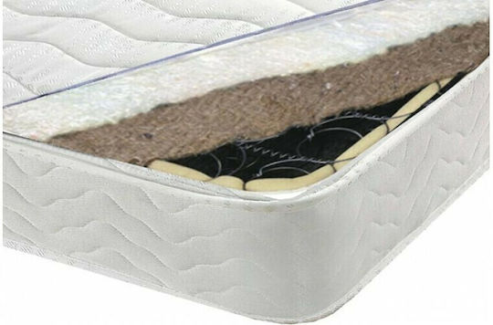 Metal Double Bed Serifos Mattress Morfeas 140x200cm Bronze Black